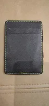 KUDIAN-cartera de moda de oso para hombre, tarjetero delgado de identificación, organizador de cuero PU, monedero mágico, BID222 PM49