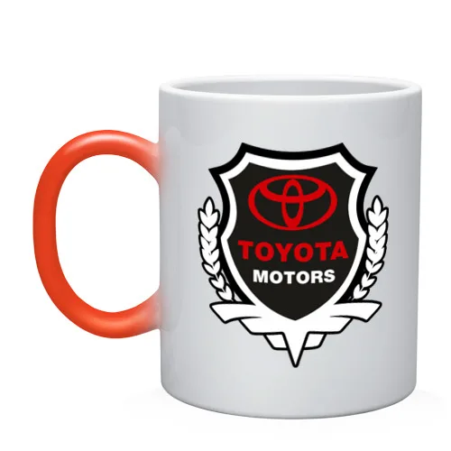 Кружка хамелеон Тойота моторс герб | Дом и сад