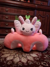 Funda de asiento de apoyo para sofá de bebé, silla de felpa para aprender a sentarse, cuna de nido cómoda, lavable, sin relleno