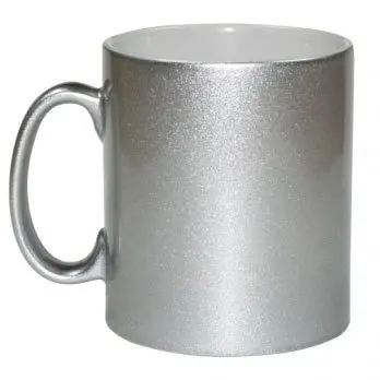 

Sublimation Porcelain Glitter (Silvery) Silver Cup