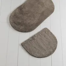 Коврики для ванной нескользящие Противоскользящие коврики Нескользящие овальные цвета норки 2'Li набор 60X100 cm-50X60 см