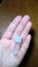 Viales de tubos de prueba de plástico de 5ml para 20 piezas, recipiente de muestra de polvo para manualidades botellas con tapón de rosca para suministros de química de oficina y escuela