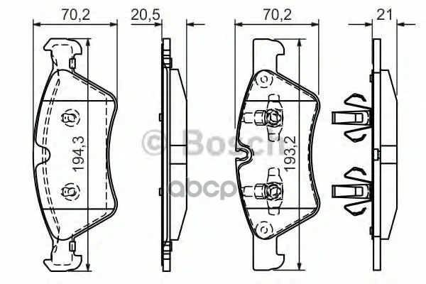 Колодки Тормозные Дисковые Mercedes W164(Ml)/X164(Gl)/W211/W251 04 Передние Bosch арт. 0986494165