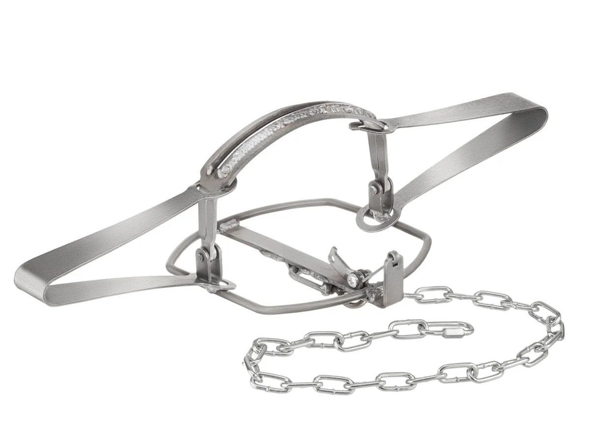 Капкан -ловушка &quotСИБИРЬ&quot № 5 пластинчатые пружины офсет дуги с ламин цепь 0.7м