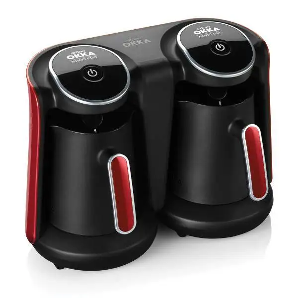 Arzum Okka Minio Duo Автоматическая Турецкая кофеварка, 8 чашек емкость моющийся кофейник, система звукового оповещения - Цвет: Красный