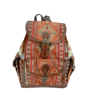 

Handmade Elegant Backpack designed with special kilim patterned fabric