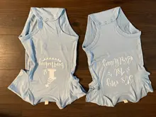 Peleles con estampado de letras de primer cumpleaños para bebé recién nacido, ropa de manga corta para niña y niño, conjunto de ropa para bebé de 0 a 24 meses