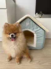 HOOPET-casa de perro para interior, cálida perrera, nido de cueva de Gato, nido de conejo, esterilla extraíble lavable, cama de dormir acogedora para gatos