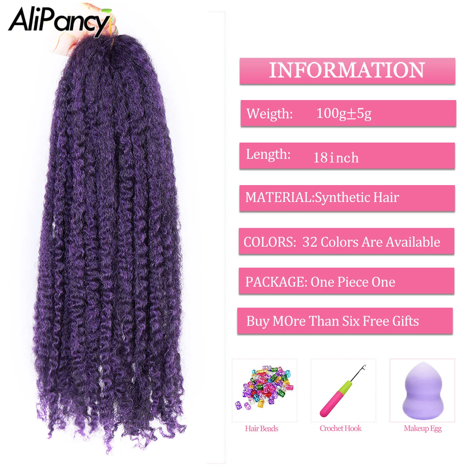 Synthetic Marley Braids Hair For Women Afro Kinky Twist Crochet Braids Hair Extensions 18Inch Soft Ombre Braiding Hair Black