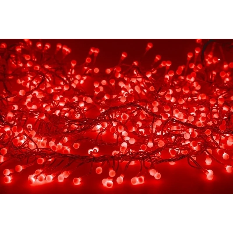 Красный Светодиодная гирлянда Мишура NEON-NIGHT 8 режимов 3м 288 LED - Испускаемый цвет: Красный