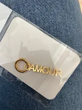 Goxijite 1 par personalizar nombre aro pendiente de las mujeres hombres carta hueso del oído hebilla pendientes Punk joyas de hip-hop