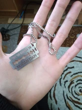 Collares de cadena con colgante de acero inoxidable para hombre y mujer, joyería de Peaky Blinders por pedido de la cuchilla de afeitar Peaky Blinders