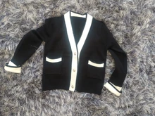 Cárdigans de punto Vintage para mujer, suéteres de manga larga con cuello en V, blusas ajustadas coreanas para oficina, cárdigans 2019