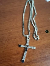 Zkceenier-collar con colgante de Cruz para Fast and The Furious, collar con colgante de cruz de Jesús, de cristal, Vin Diesel, regalo de joyería, 2019