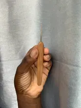 Agujas de ganchillo para cabello trenzado Jumbo y trenzas de ganchillo, 1 unidad, 15Cm, Color rosa y limón, de plástico para tejer