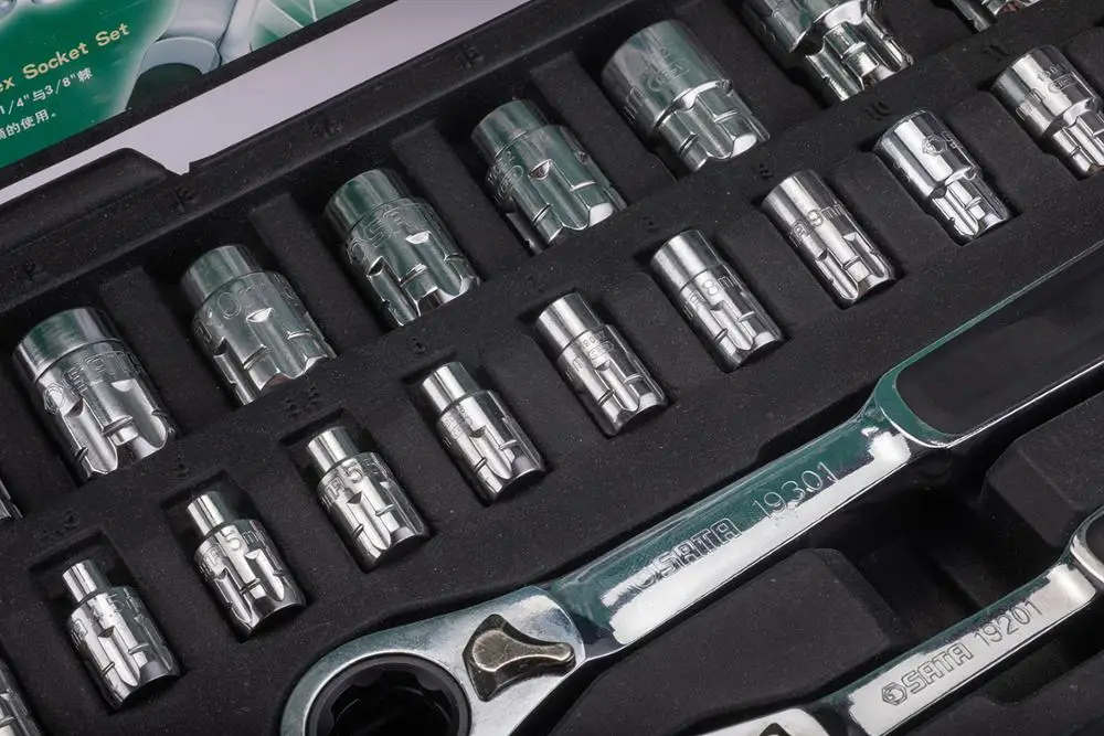 Sata 09132 30PCS Инструменты для ремонта автомобиля Проникающие рукава Набор торцевых ключей Набор для ремонта автомобилей