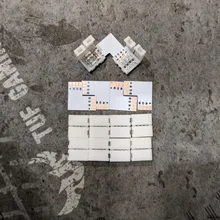 Tira de luces led rgb, GRN-FLASHING en forma de L, 10mm, 4 pines, conector RGB LED, para codo de conexión, ángulo recto, 10mm, 5050, 2835/3528