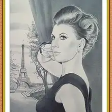 Портрет по фото на заказ A4 сюжетный черно-белый