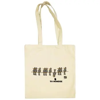 

Cloth bag on the wire birds customizable with name