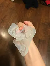 Molde de resina Epoxy para llaveros, accesorio de cristal artesanal, para defensa de los dedos, colgante, llavero, espejo, molde de silicona para Resina