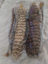 YxCheris-extensiones de cabello trenzado de ganchillo sintético, trenzas onduladas de agua, Rubio, 613 mechones, Freetress Afro kinky Twist a granel