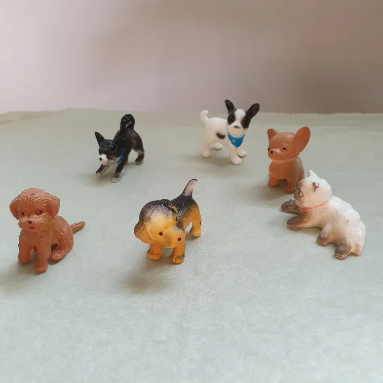 6pcs Mini Cat Dog Figurines Model Simulation Pet Doll Cute Ornaments for Office 