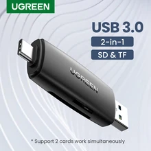 Aliexpress - UGREEN Card Reader USB3.0 Type-C to SD Micro SD TF Card Reader 2 in 1 for Laptop Phone OTG Memory Card Adapter Smart Card Reader