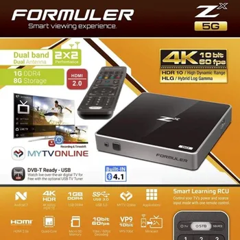 

FORMULER Zx 5G IPTV/OTT 4K UHD HDR Android 7 Set-Top Box 2Go/1Go WiFi Dual Band 2.4G/5G LAN 100M - (VIERGE sans abonnement)