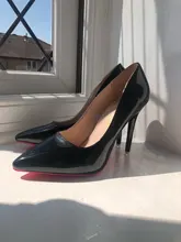 Zapatos de tacón alto y pequeño de charol, Stiletto, coreanos, puntiagudos, profesionales, negros, Color Nude