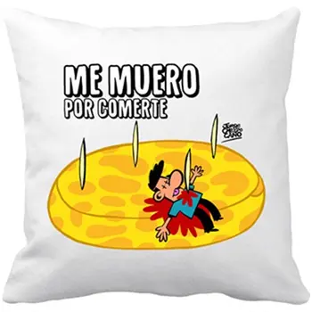 

Cushion with insert I'm dying eat omelette snacks and caps