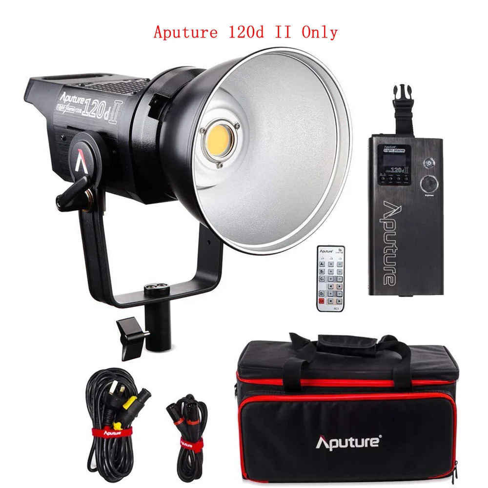 Aputure LS C120d 120D II дневной свет 180 Вт светодиодный V-Mount Видео свет+ Крепление прожектора с линзой Френеля 2x+ свет купол II студийный светодиодный свет - Цвет: 120d II
