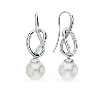 

Silver earrings with pearls sunlight sample 925 test