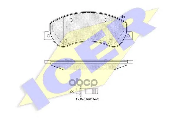 141793-204_колодки Дисковые Передние! Vw Amarok 2.0tdi/Bitdi 10 Icer 141793204 Icer арт. 141793204