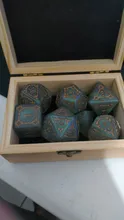 Dice-Set Pathfinder Rpg MTG DND Giant Green 25mm 7pcs with Bag D--D for 