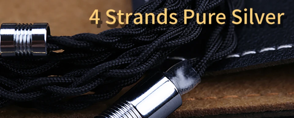 OPENHEART 8 Core Cable for Headphone 1 to 2 jack 3.5/2.5/4.4mm Balance Upgrade Replacement Silver Cables 1.4m Personality