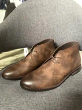 Botas de cuero para hombre, botines de estilo desierto, cómodos, a la moda, para caminar, talla 7 a 12, # KD581