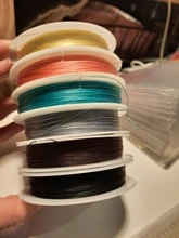 OlingArt/0,3/0,5/0,7/1,0 MM variado multicolor opciones de hilo de Nylon línea/cable/gargantilla con cuerda pulsera de pendientes de collar de fabricación de joyas