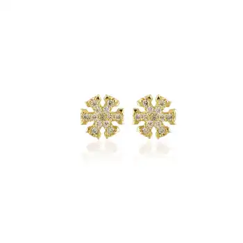 

Cubic zirconia Snowflake Nail Earrings 03-260-KP0079