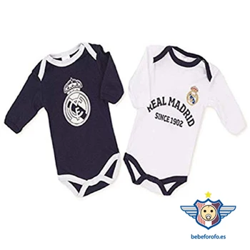 

Pack 2 Bodysuits White and blue 1902 Real Madrid long Sleeve 18 months