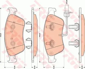 

Disc pads. \ Audi A8 2.0-3.2FSi 6.0 W12/3.0-4.2TDi 03 TRW GDB1811