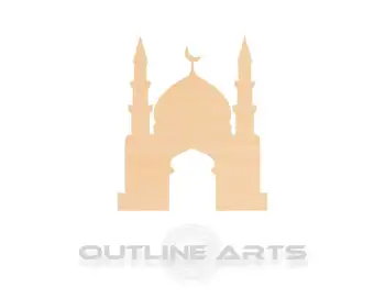 

10 pieces Mosque Laser Cut Wood Shape Craft Supply