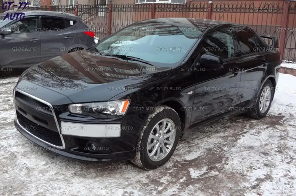 Подиум гос. номера для Mitsubishi Lancer X 2011- рестайлинг на левую сторону для переднего бампера защитный молдинг внешний материал ABS пластик