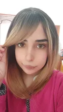 EASIHAIR marrón Ombre pelucas de pelo sintético mujer Natural peluca con capas con flequillo resistente al calor peluca lindo Cosplay