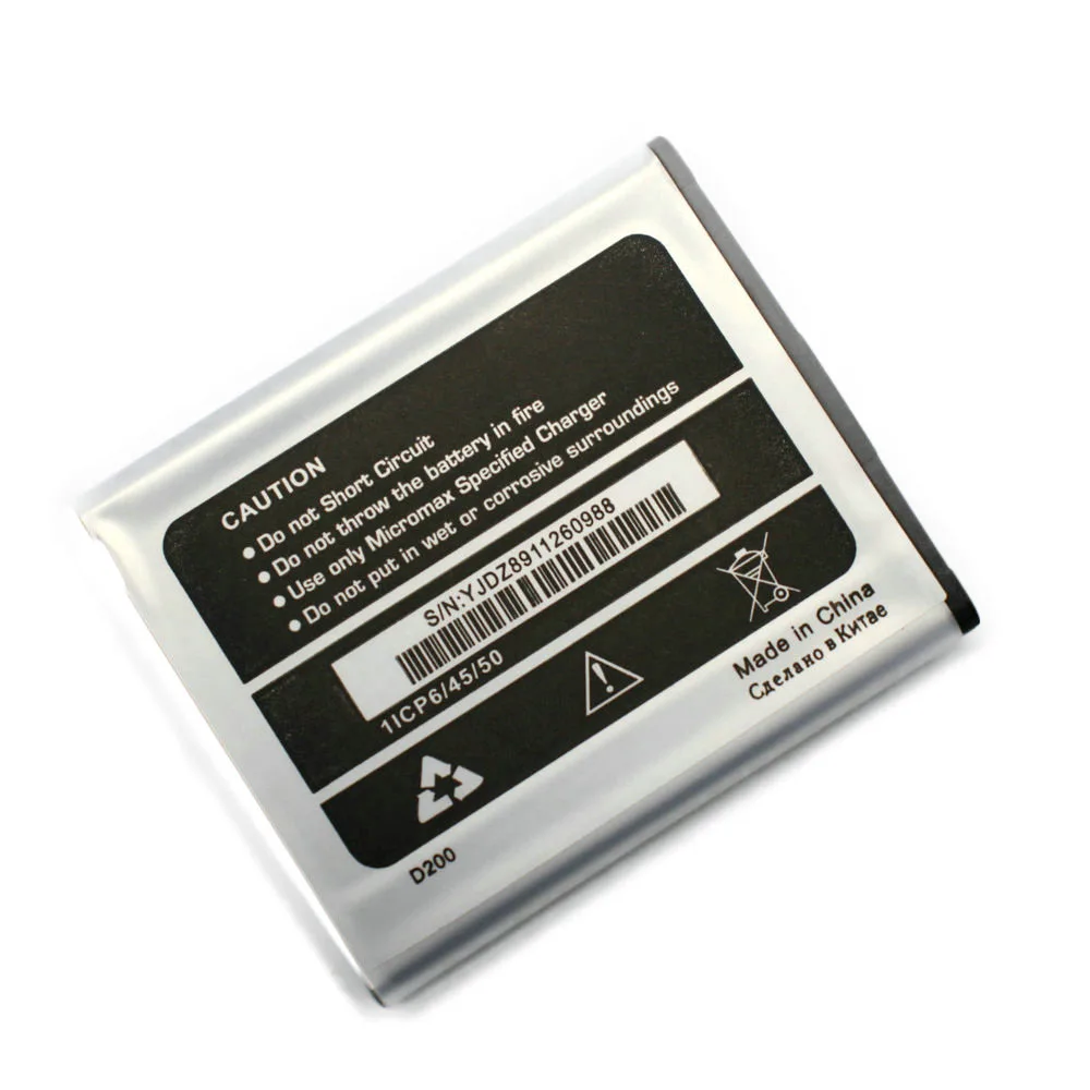 20 шт./лот батарея для Micromax D200 батарея 1200 мАч