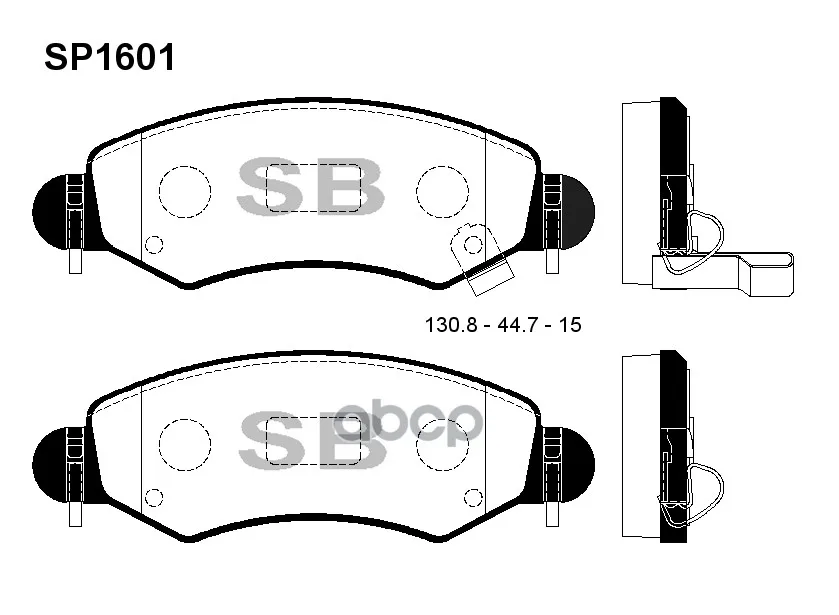 Колодки Тормозные Opel Agila 00-/Suzuki Ignis 03- Передние Sangsin Brake Sp1601 Sangsin brake арт. SP1601