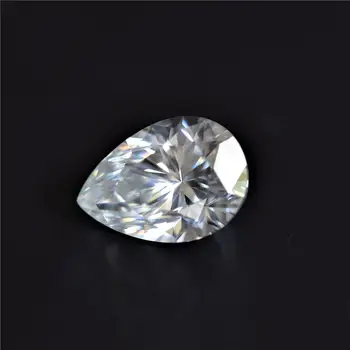

9.0x7.0 mm pear cut moissanite stone with Super white color VVS1 clarity