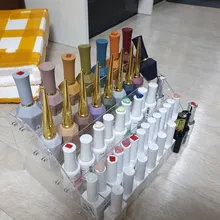 Organizador de exhibición de esmalte de uñas acrílico, 2-3-4-5-6-7 capas, manicura, cosméticos, soporte para presentación de joyería, caja de maquillaje de acrílico transparente