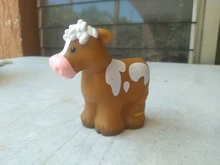 Figuras de Fisher para niños, mini personas, animales del zoo, ballena, león, juguetes de figuras de personajes animados, regalo de Navidad, 1 ud.