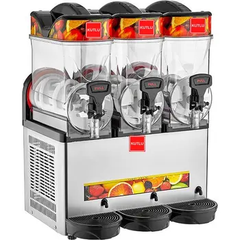 

KUTLU 12+12+12 Lt Slush Machine, Frozen Drink Machine, Snack Bar