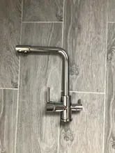 Tap Faucet Purified-Water Rozin Kitchen Mounted Deck Cold-Taps Brass Dual-Handles Chrome